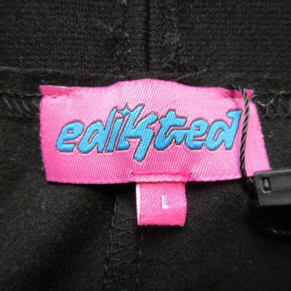 Edikted Vinyl Faux Leather High Rise Trouser Leggings Women L Black Wet Look 246 - Picture 3 of 12